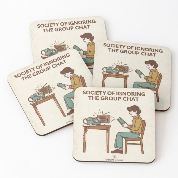 Item preview, Society of Ignoring the Group Chat Retro Poster designed and sold by PictorialWhimsy.