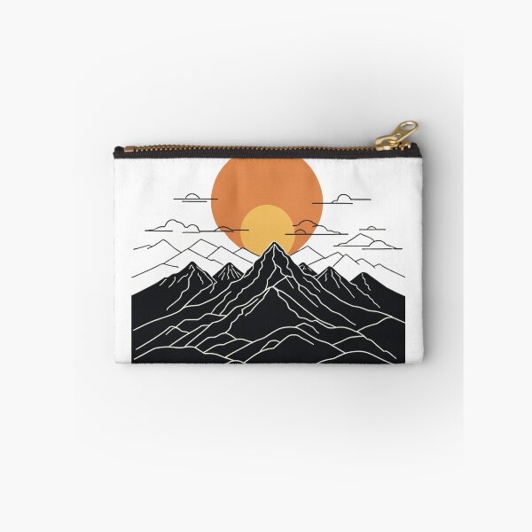 Item preview, Continuous Line Mountain Range with Sun Vintage 70s Style – Minimalist nature gift designed and sold by michallechowicz.