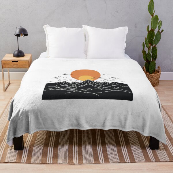 Item preview, Continuous Line Mountain Range with Sun Vintage 70s Style – Minimalist nature gift designed and sold by michallechowicz.