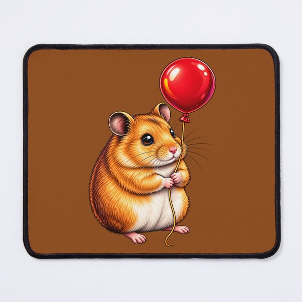 Item preview, Cute Hamster with Red Balloon designed and sold by Hari Arts.