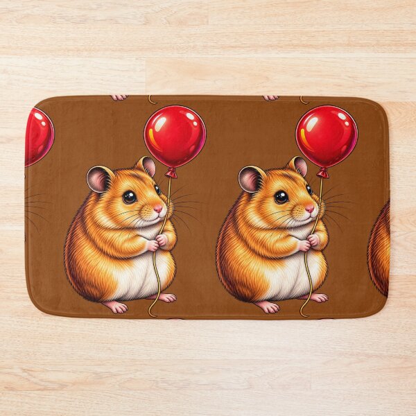 Item preview, Cute Hamster with Red Balloon designed and sold by Hari Arts.