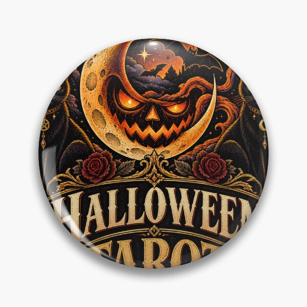 Item preview, Vintage Halloween Tarot Mystical Moon & Black Cat Gothic designed and sold by deluxelion.
