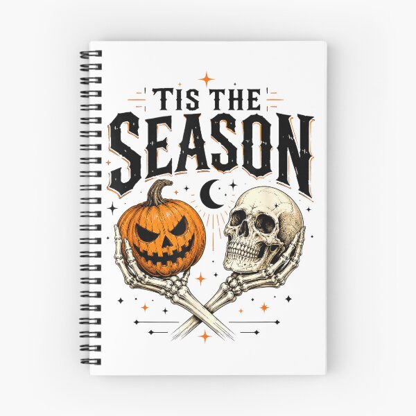 Item preview, Spooky Tis The Season Halloween Skull Pumpkin T-Shirt designed and sold by gidget-gadget.