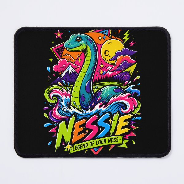 Item preview, Psychedelic Neon Loch Ness Monster Nessie Pop Art designed and sold by Skyrocketz.