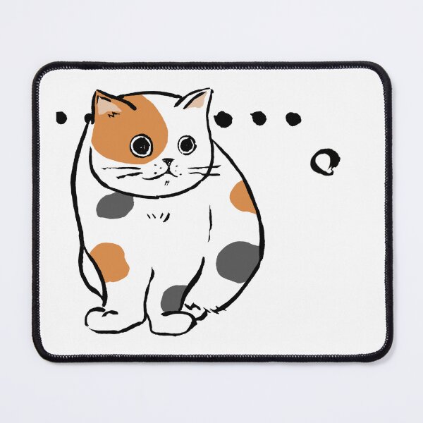 Item preview, Awkward Silence Funny Staring Chubby Calico Cat designed and sold by TarunekoT.