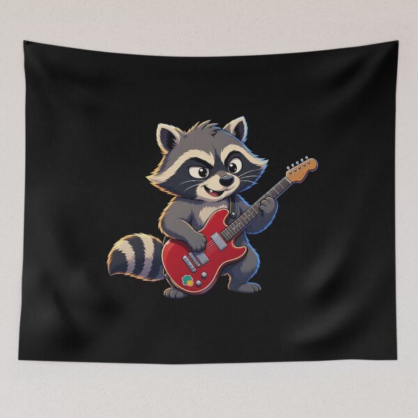 Item preview, Rocky Raccoon / Rockstar Raccoon designed and sold by TheEndDesign.