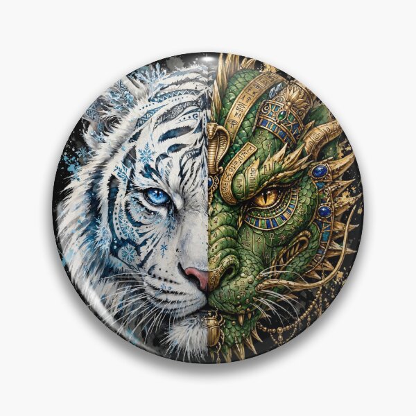 Item preview, Frost and Pharaoh - White Ice Tiger x Egyptian Gold Dragon Hybrid  designed and sold by Csaba1983.
