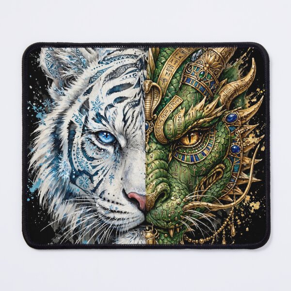 Item preview, Frost and Pharaoh - White Ice Tiger x Egyptian Gold Dragon Hybrid designed and sold by Csaba1983.