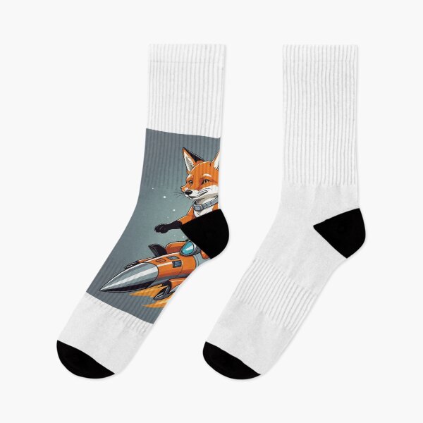 Item preview, Fox Riding a Rocket Dynamic Action Pose – Fox lover gift designed and sold by michallechowicz.