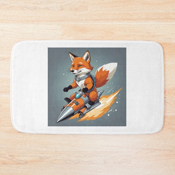 Item preview, Fox Riding a Rocket Dynamic Action Pose – Fox lover gift designed and sold by michallechowicz.