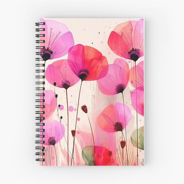 Item preview, Pink And Magenta Poppy Flowers Elegant Folk Art designed and sold by DEC02.