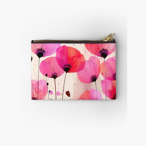 Item preview, Pink And Magenta Poppy Flowers Elegant Folk Art designed and sold by DEC02.