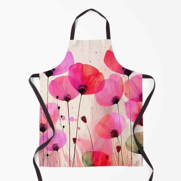 Item preview, Pink And Magenta Poppy Flowers Elegant Folk Art designed and sold by DEC02.