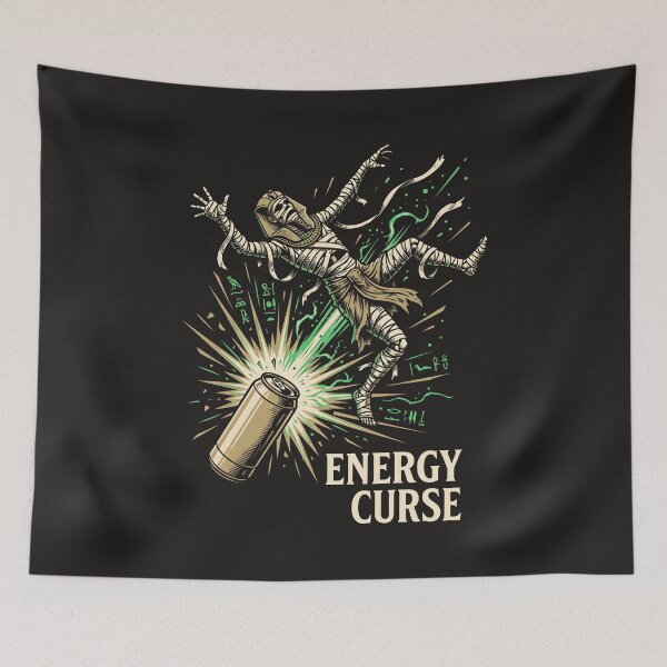 Item preview, Energy Drink Mummy Curse - Caffeine Addict Fitness Humor designed and sold by SplashTastic.