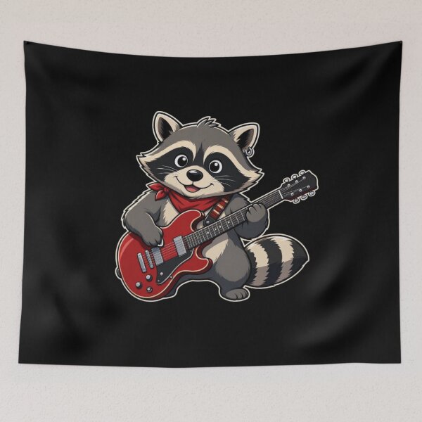 Item preview, Rocky Raccoon / Rockstar Raccoon designed and sold by TheEndDesign.