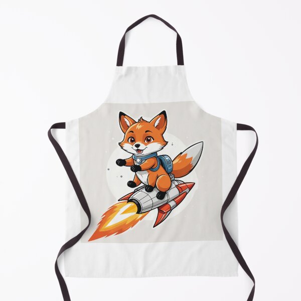 Item preview, Fox Riding a Rocket Chibi Style – Fox lover gift designed and sold by michallechowicz.