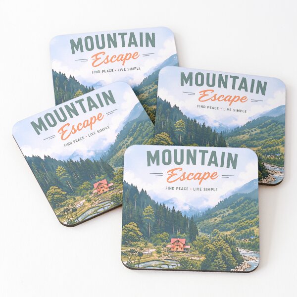 Item preview, Mountain Escape Scenic River Travel Poster designed and sold by Koalangel.