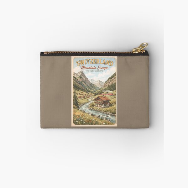 Item preview, Switzerland Mountain Escape Vintage Travel Poster designed and sold by Koalangel.