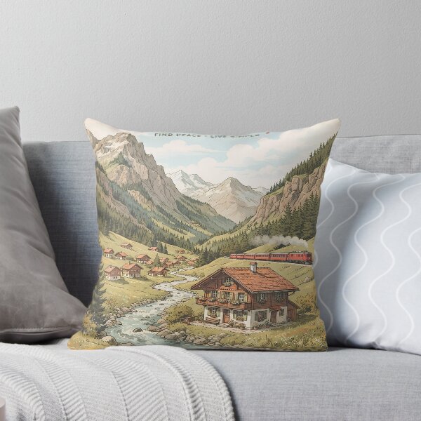 Item preview, Switzerland Mountain Escape Vintage Travel Poster designed and sold by Koalangel.