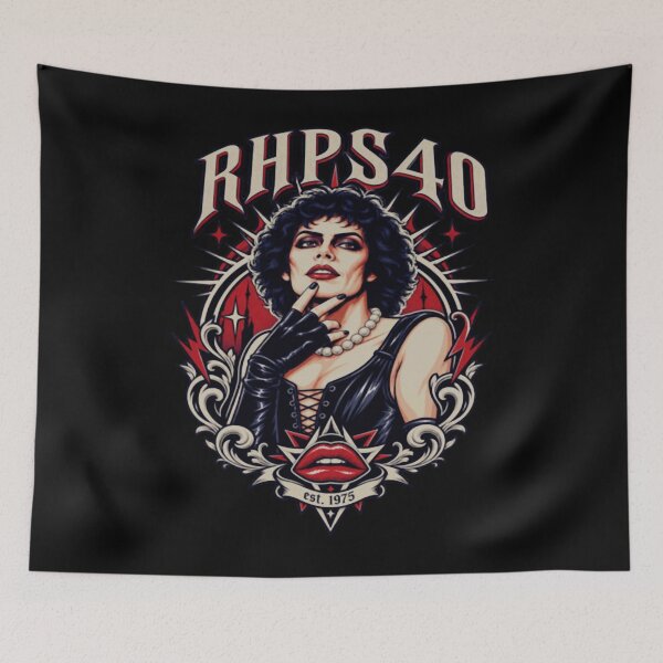 Item preview, RIP Tim Curry 1946-2026, Tim Curry y Dolly Parton, Frank N Furter Rocky Horror Picture Show, RIP Tim Curry Memorial, 1946 2026 Tim Curry Tribute designed and sold by ScribbleWonder.