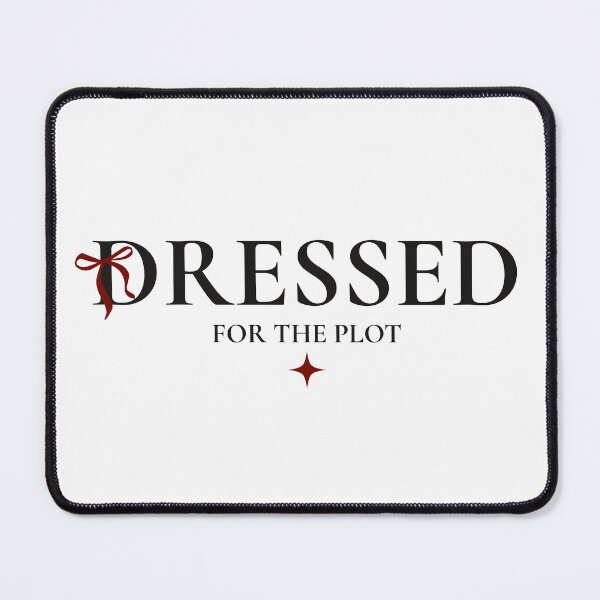 Item preview, Dressed For The Plot | Crimson Ribbon Bow & Editorial Serif Typography designed and sold by Sparkle First Co..
