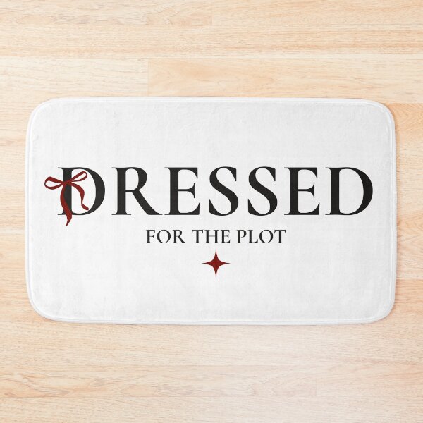 Item preview, Dressed For The Plot | Crimson Ribbon Bow & Editorial Serif Typography designed and sold by Sparkle First Co..