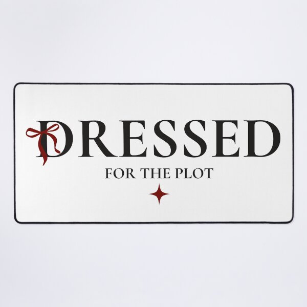 Item preview, Dressed For The Plot | Crimson Ribbon Bow & Editorial Serif Typography designed and sold by Sparkle First Co..
