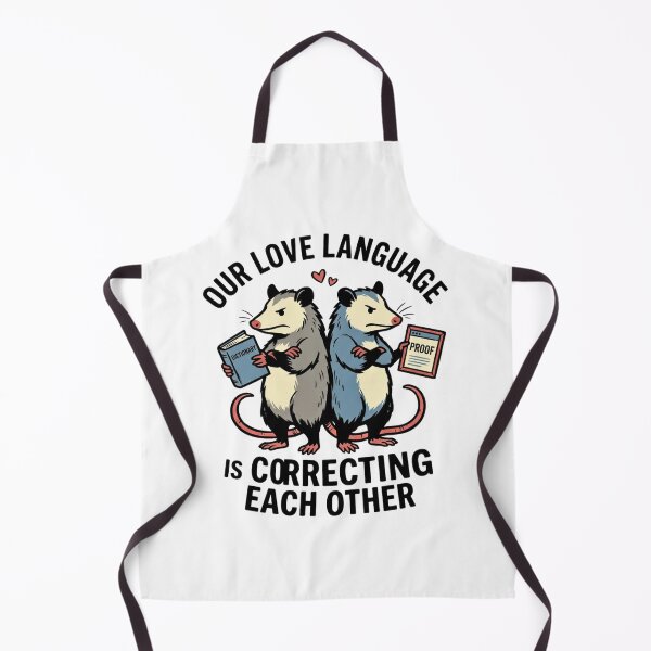 Item preview, Our Love Language Is Correcting Each Other - Funny Opossum Couple Meme designed and sold by BumbleBloom7.