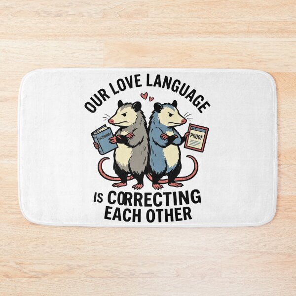 Item preview, Our Love Language Is Correcting Each Other - Funny Opossum Couple Meme designed and sold by BumbleBloom7.