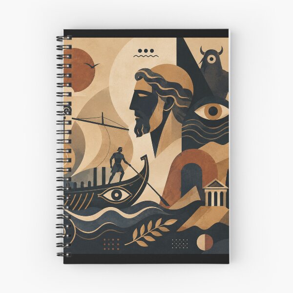 Item preview, The Odyssey Greek Mythology Art – Odysseus, Cyclops & Ancient Greek Sea Adventure designed and sold by Dimu Co..