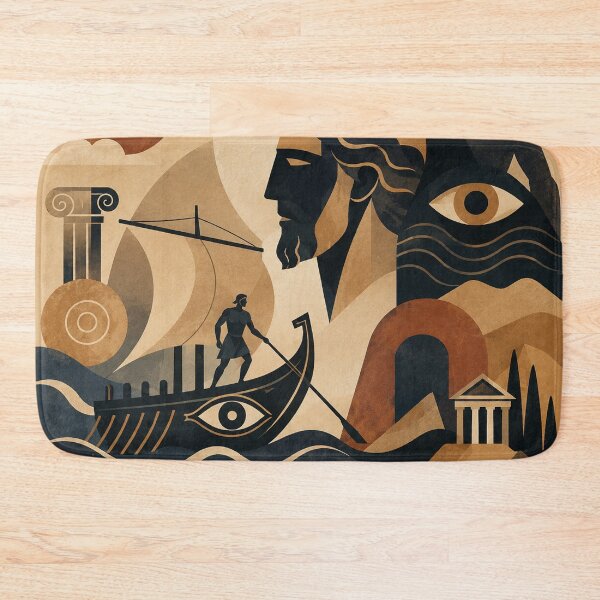 Item preview, The Odyssey Greek Mythology Art – Odysseus, Cyclops & Ancient Greek Sea Adventure designed and sold by Dimu Co..