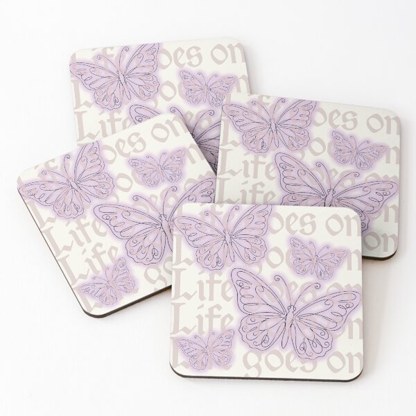 Item preview, Life Goes On Butterflies | BTS Inspired Dreamy Lavender Aesthetic Design designed and sold by Meivelle.