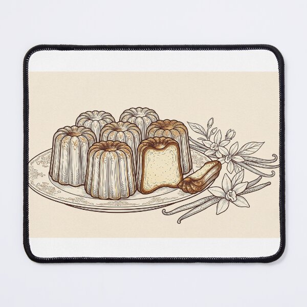 Item preview, French Canele Pastry - Vintage Bakery Line Art Sticker designed and sold by MissoStudio.