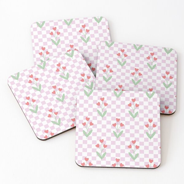 Item preview, Cute Red Heart Flower Gingham Seamless Pattern designed and sold by prapapon.