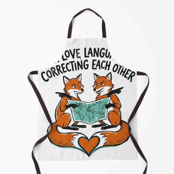Item preview, Our Love Language Is Correcting Each Other - Funny Fox Couple Map Meme designed and sold by BumbleBloom7.