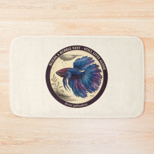 Item preview, Funny Betta Fish Gift Builds A Bubble Nest Still Lives Alone Vintage Naturalist Art Betta Lover Shirt Sticker designed and sold by Fanverse Merchandise.