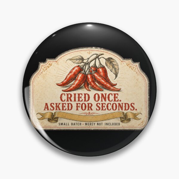 Item preview, Funny Hot Sauce Gift Cried Once Asked For Seconds Vintage Label Shirt Spicy Food Lover Sticker designed and sold by Fanverse Merchandise.