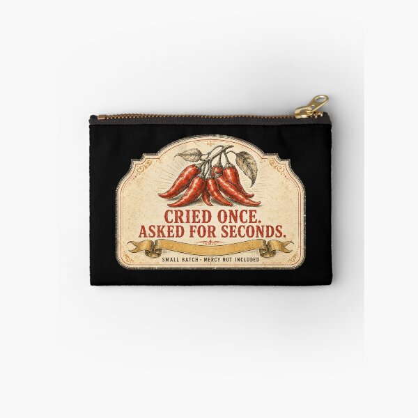 Item preview, Funny Hot Sauce Gift Cried Once Asked For Seconds Vintage Label Shirt Spicy Food Lover Sticker designed and sold by Fanverse Merchandise.