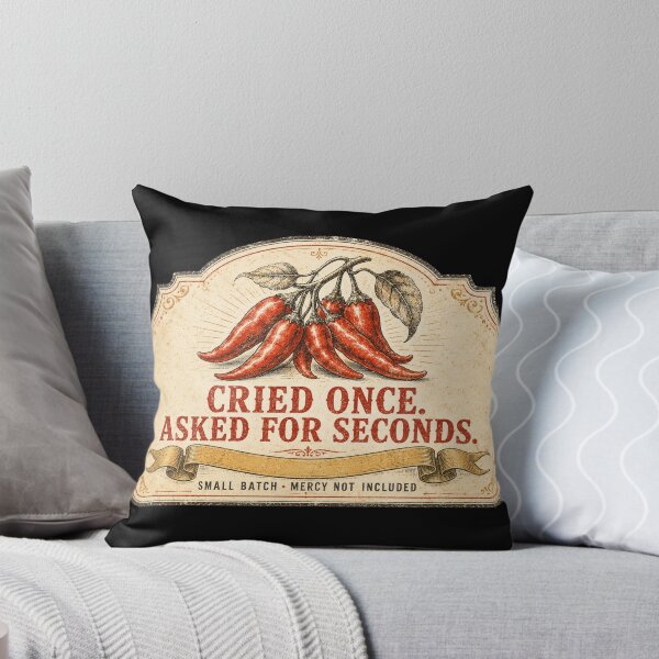 Item preview, Funny Hot Sauce Gift Cried Once Asked For Seconds Vintage Label Shirt Spicy Food Lover Sticker designed and sold by Fanverse Merchandise.