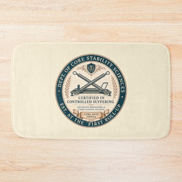 Item preview, Funny Pilates Gift Certified In Controlled Suffering Dept Of Core Stability Sciences Academic Seal Shirt Sticker designed and sold by Fanverse Merchandise.