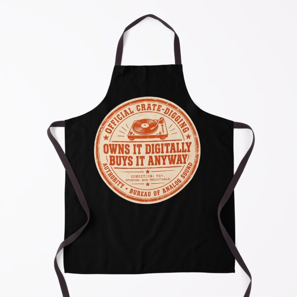 Item preview, Funny Vinyl Record Gift Owns It Digitally Buys It Anyway Vintage Stamp Shirt Record Collector Sticker designed and sold by Fanverse Merchandise.