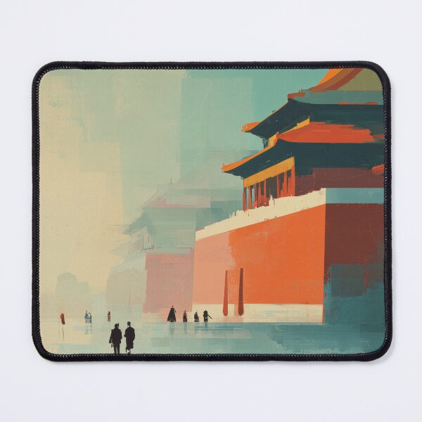 Item preview, Beijing Forbidden City, Colorful Pastel Decor designed and sold by MarkedArtPrints.