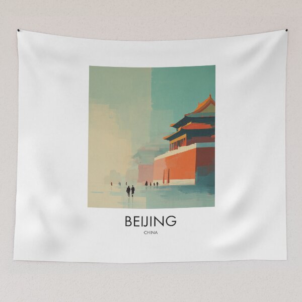 Item preview, Beijing Forbidden City, Colorful Pastel Decor designed and sold by MarkedArtPrints.