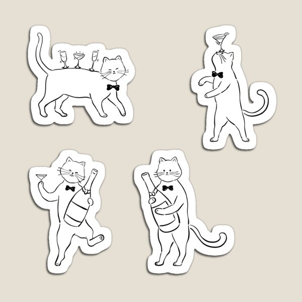 Item preview, Bowtie Party Cats Sticker Pack designed and sold by AnimaliaStar.