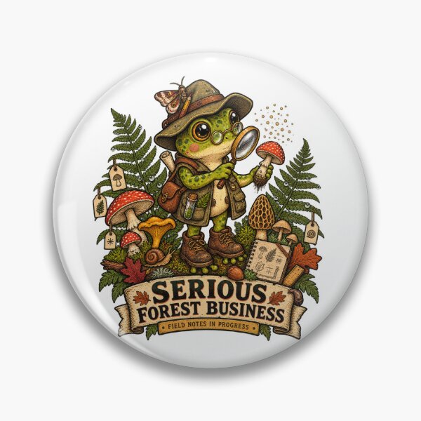 Item preview, Serious Forest Business Frog Explorer designed and sold by Trendy-Artistry.