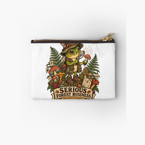 Item preview, Serious Forest Business Frog Explorer designed and sold by Trendy-Artistry.