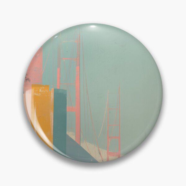 Item preview, San Francisco Golden Gate, Colorful Pastel Decor designed and sold by MarkedArtPrints.