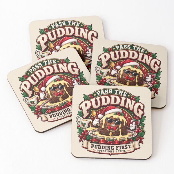 Item preview, Pudding First Questions Later – Funny Christmas Pudding designed and sold by warlistop.