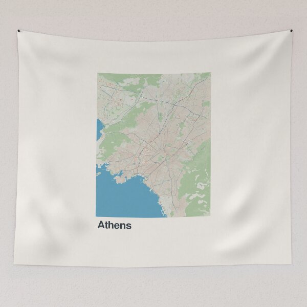 Item preview, Athens Minimalistic Map Art designed and sold by MapsNerd.