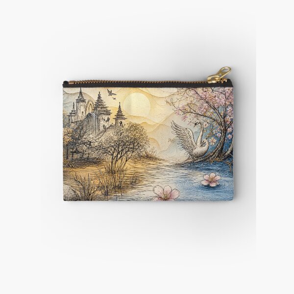 Item preview, Art09_The_Swan_Sanctuary_Ornate_Ink_Landscape designed and sold by Atillasanati.